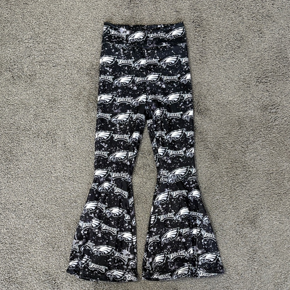 Kids' Flared Leggings with Eagle Print